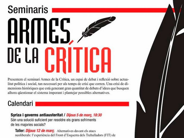 Seminari Armes de la Crítica / Seminario Armas de la Crítica