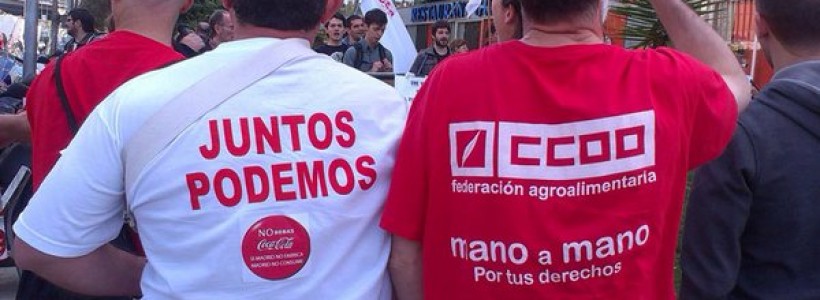 Solidaridad desde Barcelona con Coca Cola