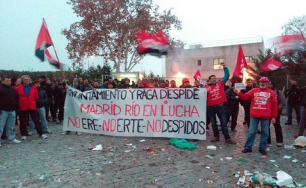 Comienza fuerte huelga indefinida de los jardineros de Madrid Rio