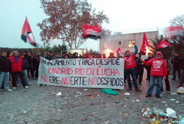 Comienza fuerte huelga indefinida de los jardineros de Madrid Rio