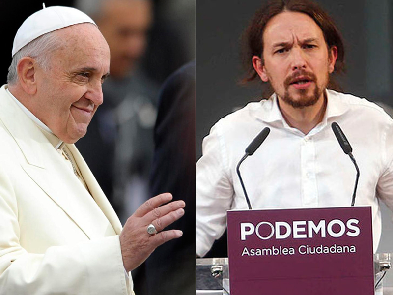 Pablo Iglesias y el papa Francisco: la Moncloa bien vale una misa
