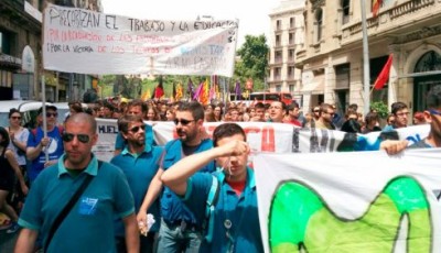 Barcelona: estudiantes y trabajadores de Movistar en huelga