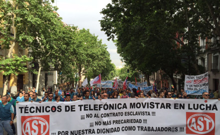La Marea Azul de Movistar marchó nuevamente por las calles de Madrid