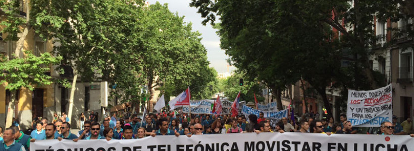 La Marea Azul de Movistar marchó nuevamente por las calles de Madrid