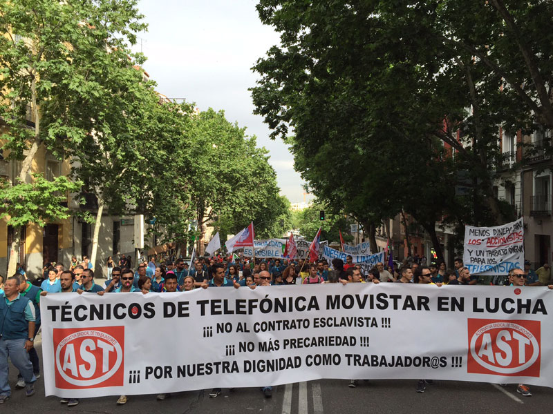 La Marea Azul de Movistar marchó nuevamente por las calles de Madrid