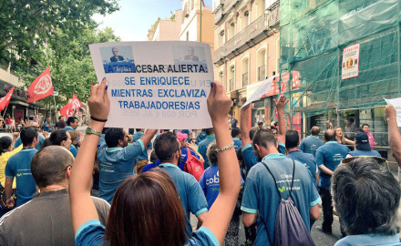 Madrid: las mujeres de la “Marea Azul” de Movistar