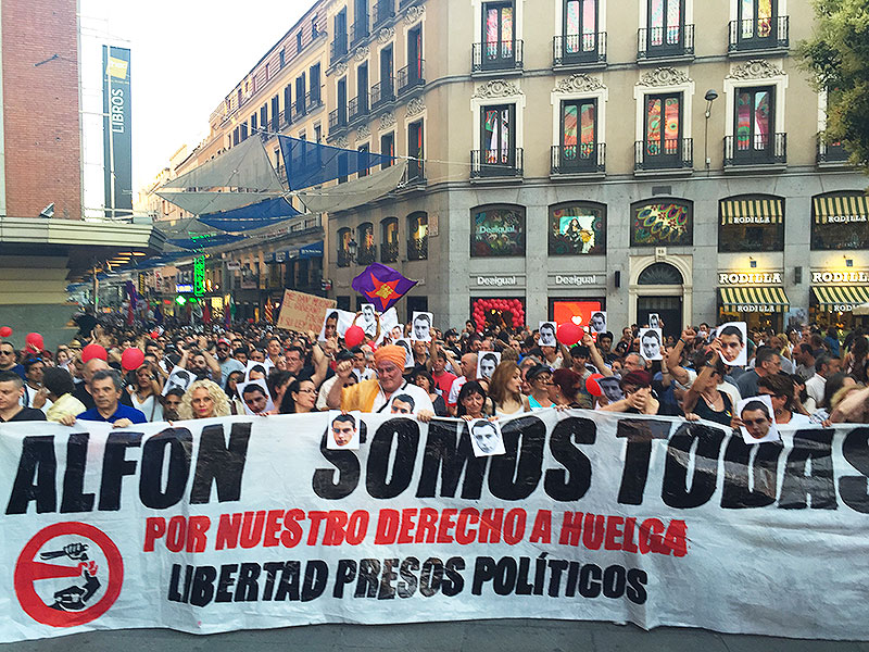Miles toman las calles en el Estado español exigiendo la libertad de Alfon - Foto LID-Diego Lotito