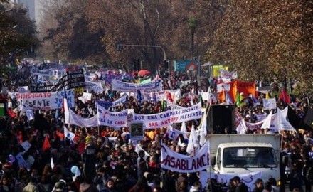 manifestaciones profesores chile