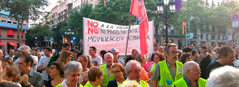 Acciones de solidaridad con Grecia en el Estado español